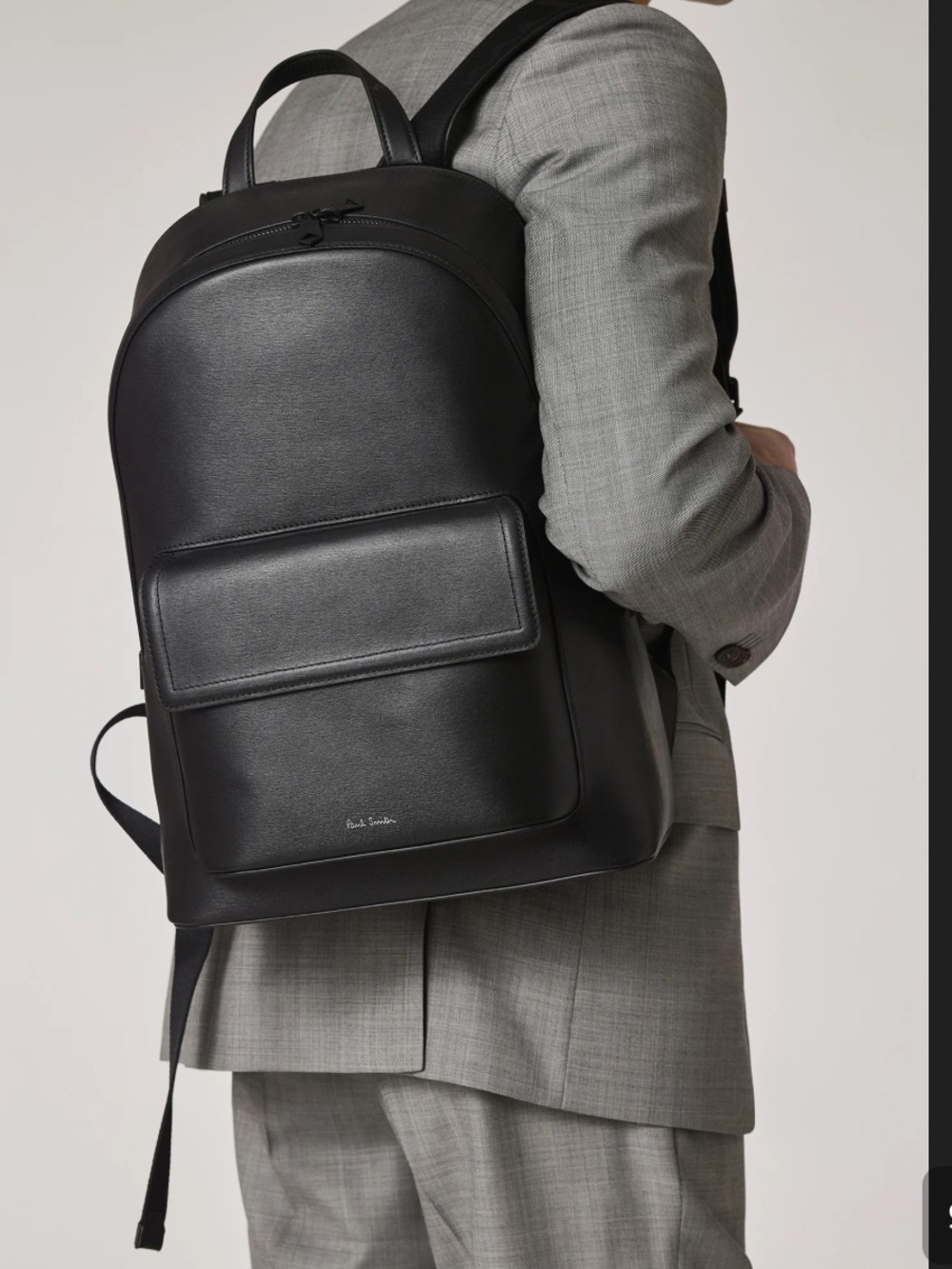 Paul Smith
Black Straw-Grain Embossed Leather Backpack